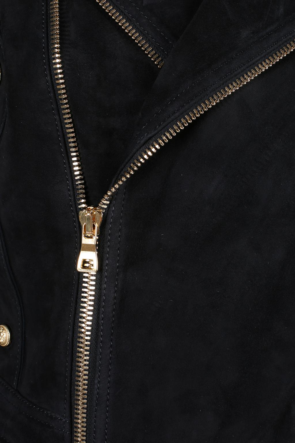 balmain suede biker jacket