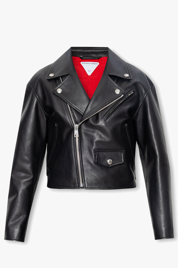 Bottega Women Veneta Leather biker jacket