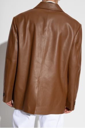 bottega strapless Veneta Leather blazer