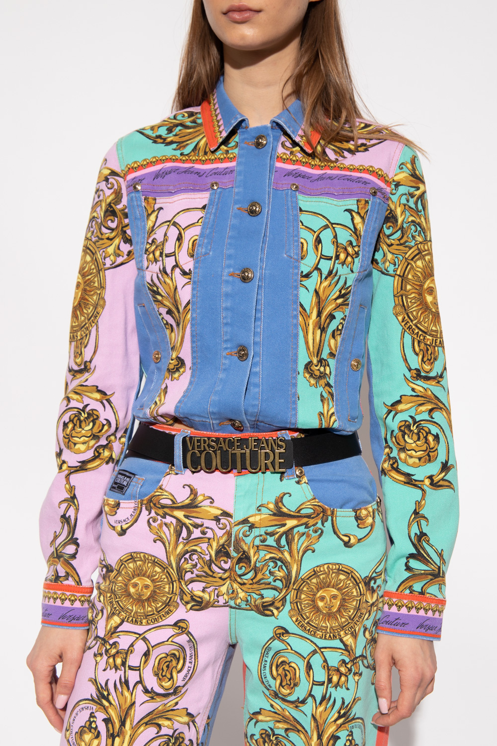 Versace Jeans Couture Jacket with Sun Flower Garland motif | Women's ...
