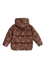 Gucci Kids BROWN Down jacket with motif of stars