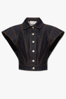 Alexander McQueen Denim jacket with short sleeves
