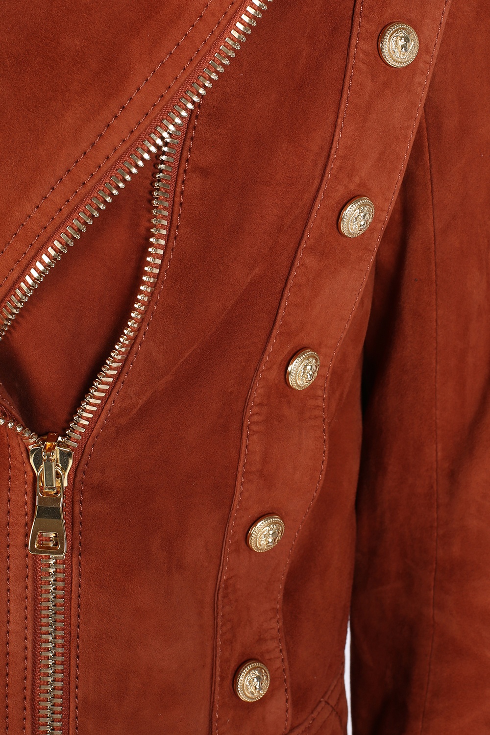 balmain suede biker jacket