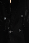 Saint Laurent BLACK Velvet double-breasted blazer