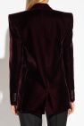 Saint Laurent BURGUNDY Velvet double-breasted blazer