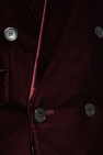 Saint Laurent BURGUNDY Velvet double-breasted blazer