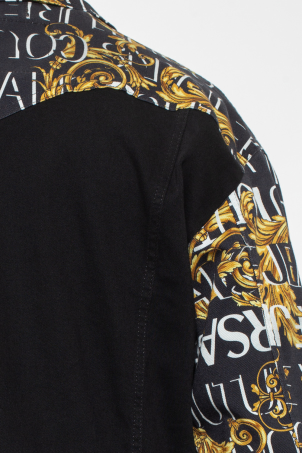 Shirts Versace Jeans Couture R Panel Logo Baroque Shirt Black/ Gold