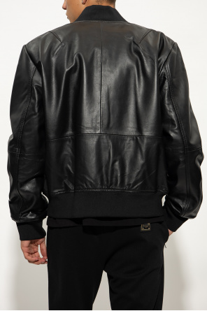 Versace Jeans Couture Skórzana kurtka typu ‘bomber’