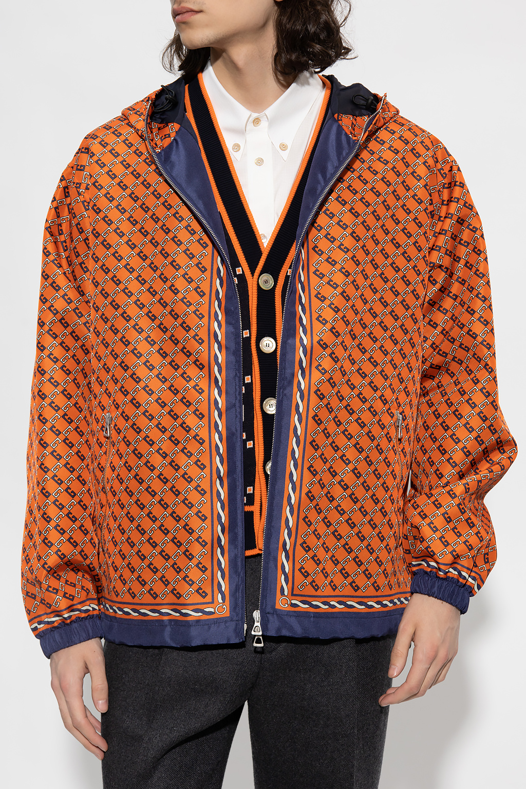 gucci has Patterned hooded jacket