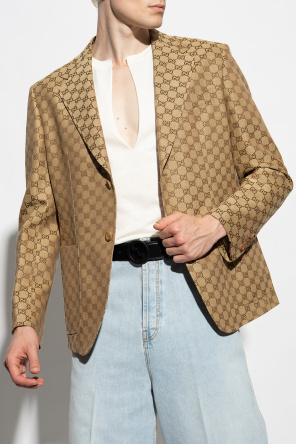 gucci Bamboo Single-breasted blazer with a monogram