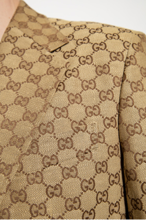 gucci Double Single-breasted blazer with a monogram
