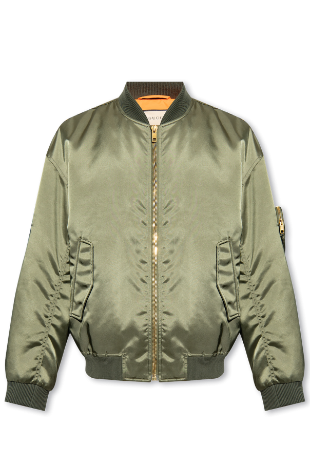 Gucci Satin bomber jacket