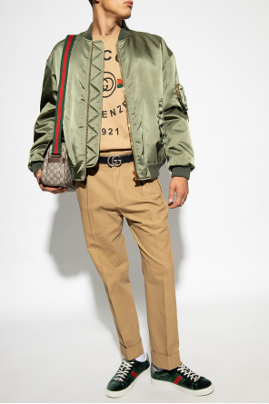 New Look Varsity boyfriend T-shirt met Radiate Happiness-print in nertsbruin od Gucci