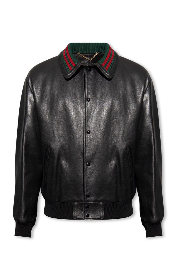 Leather bomber jacket od Gucci