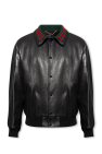 Gucci BLACK Leather bomber jacket