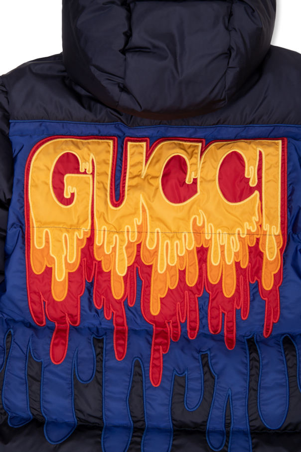 Gucci castanho Kids Down jacket