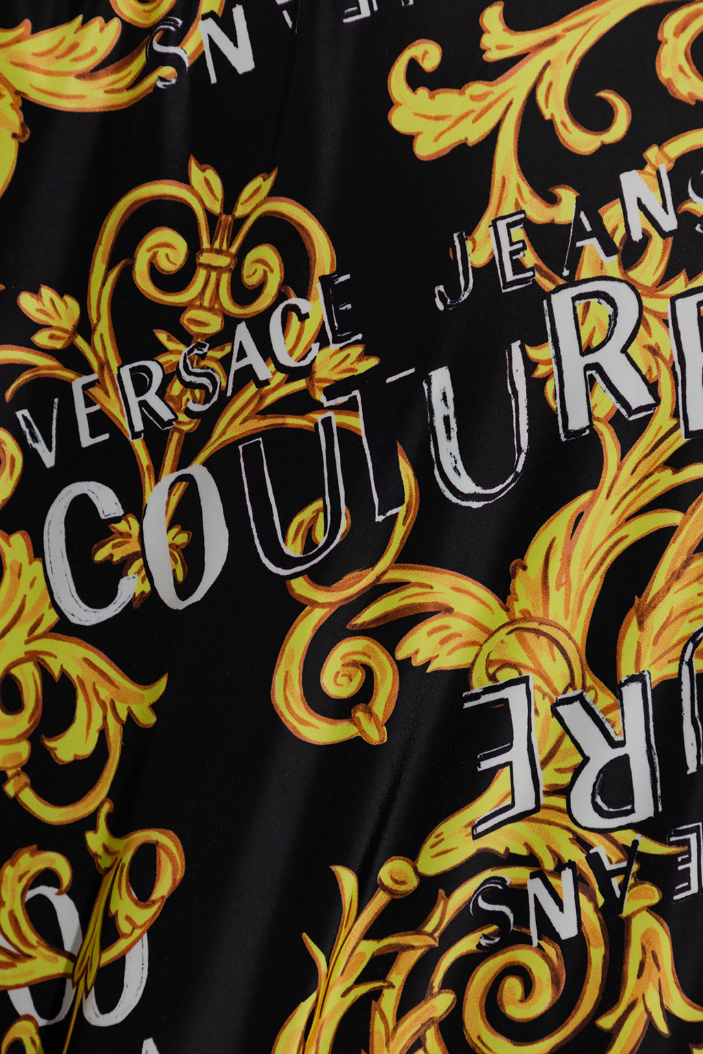 Versace Jeans Couture Black and Gold Logo Leggings Versace