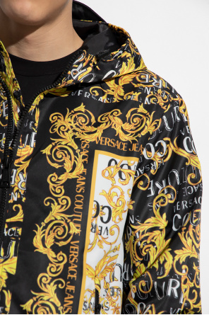 Versace Jeans Couture Patterned hooded chiaro jacket