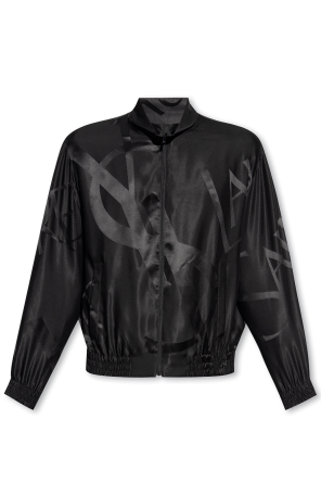 Silk jacket with logo