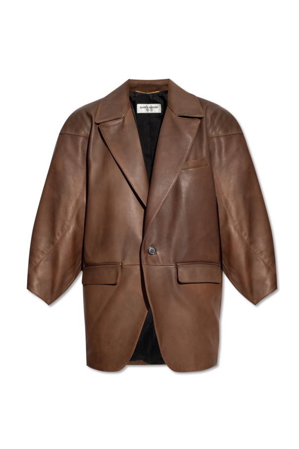 Saint Laurent Relaxed-fitting leather blazer
