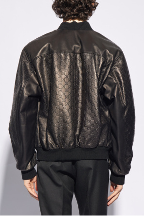 Gucci Leather jacket with monogram