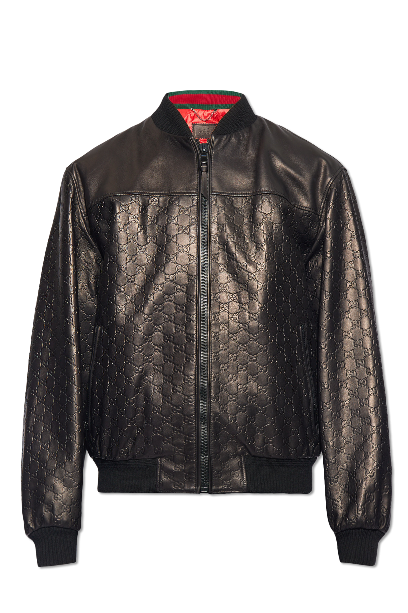 Gucci Leather jacket with monogram