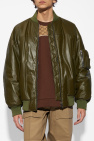Gucci GREEN Leather bomber jacket
