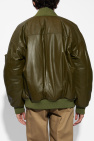 Gucci GREEN Leather bomber jacket