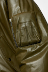 Gucci GREEN Leather bomber jacket