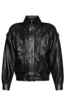 Saint Laurent Leather jacket with detachable sleeves