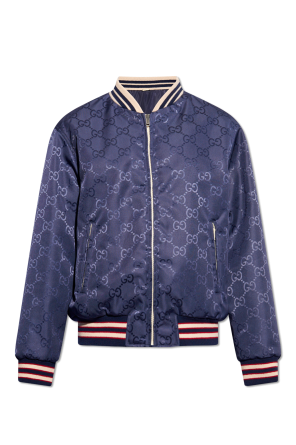 man gucci jackets cotton blend colour block bomber jacket