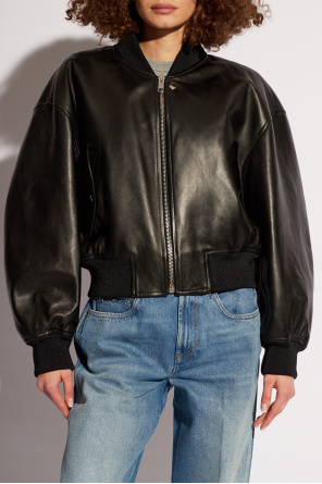Gucci Leather bomber jacket
