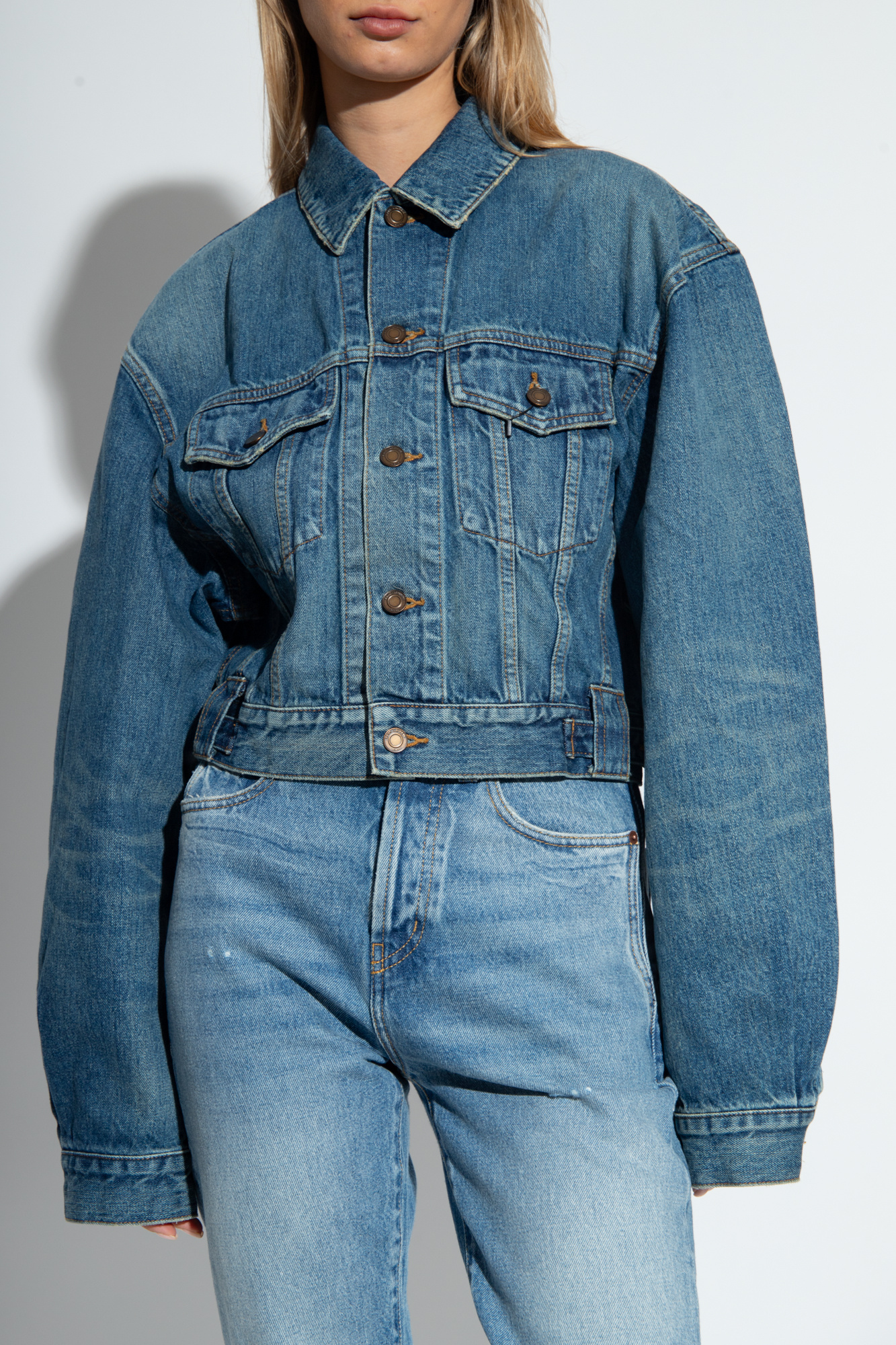 Saint Laurent Distressed denim jacket