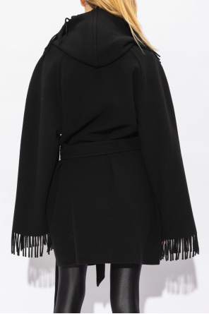 Balenciaga Woolen coat with fringes