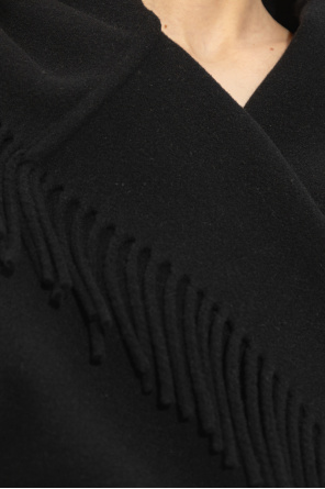 Balenciaga Woolen coat with fringes