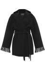 Balenciaga Woolen coat with fringes