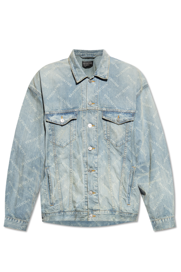 Denim jacket with vintage effect od Balenciaga