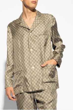 Gucci Jedwabna koszula z monogramem