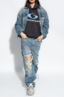 Balenciaga BLUE Denim jacket with vintage effect