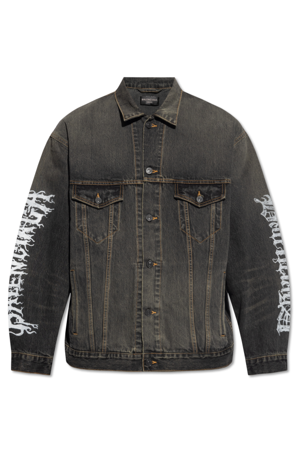 Denim jacket with logo od Balenciaga