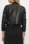 Balenciaga BLACK Cropped leather jacket