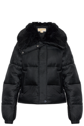 Padded jacket with faux fur
