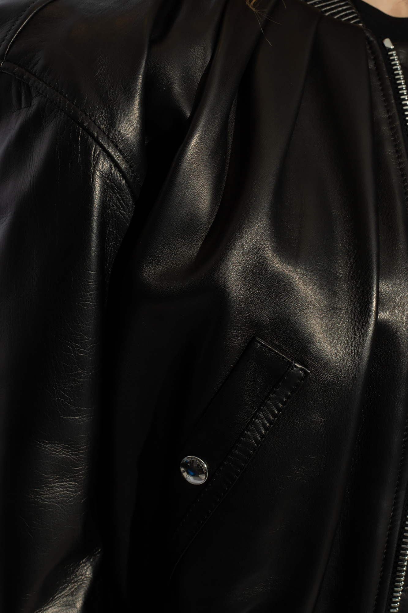 Alexander McQueen Leather bomber jacket