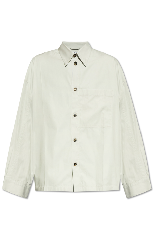 Cotton leather shirt od Bottega Veneta