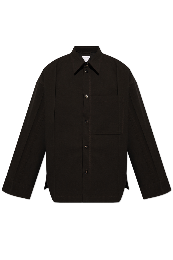 Wool shirt leather od Bottega Veneta