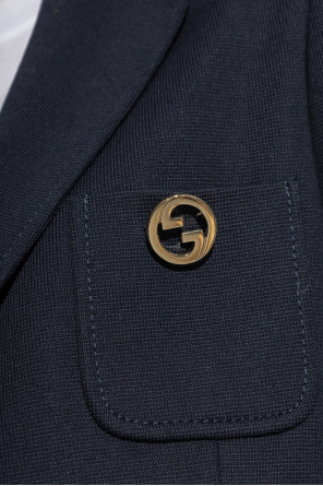 Gucci Blazer with a logo-shaped pin