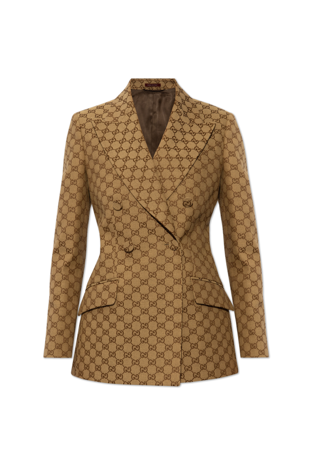Double-breasted blazer with monogram od Gucci