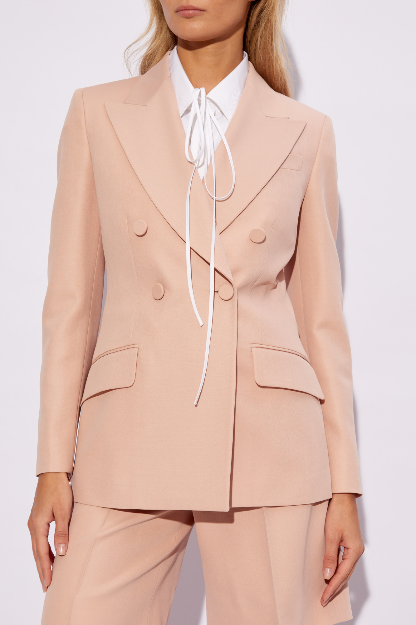 gucci lace-up Double-breasted blazer