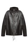 Bottega Veneta Leather jacket with a hood