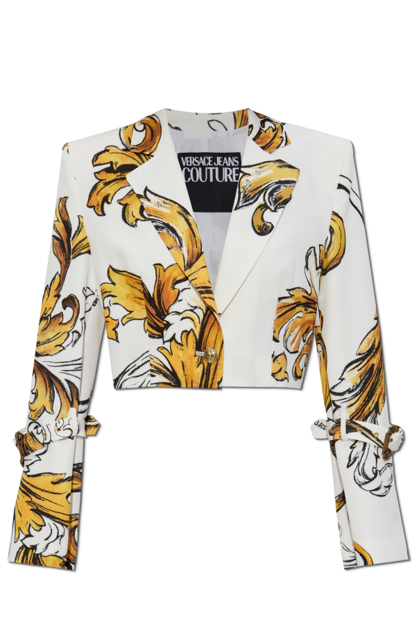 Short jacket with Barocco print, zdjęcie 1 Short jacket with Barocco print od Versace Jeans Couture